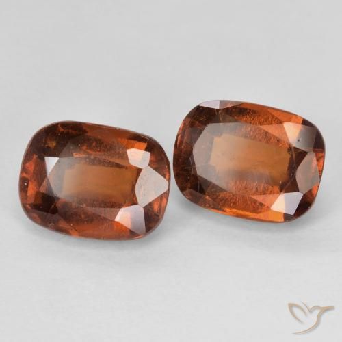 4.13 ctw Orange Hessonite Garnet Stones, Natural Hessonite Garnet in Cushion-Cut Shape for Sale