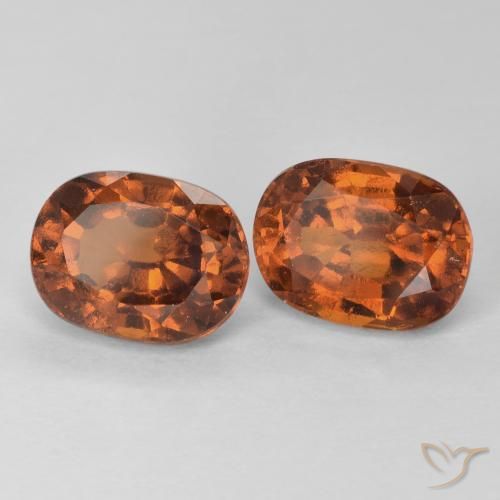 3.94 ctw Orange Hessonite Garnet Stones, Natural Hessonite Garnet in Cushion-Cut Shape for Sale
