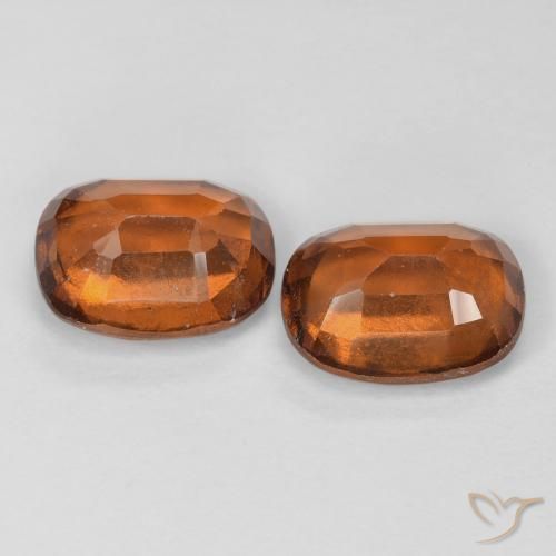 Hessonite Garnet Gemstones in 8 x 6 mm (calibrated) Size for Sale, Hessonite Garnet Stones in Deep Orange Color