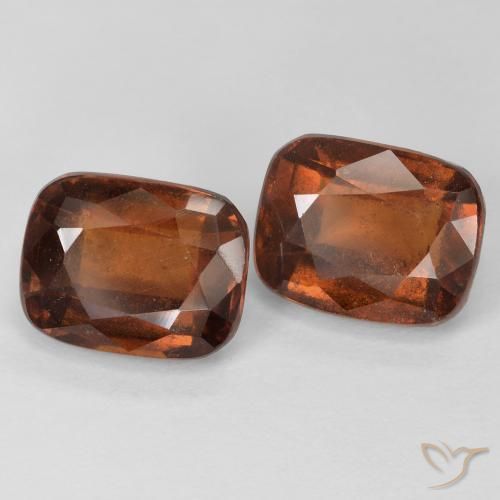 6.08 ctw Orange Hessonite Garnet Stones, Natural Hessonite Garnet in Cushion-Cut Shape for Sale