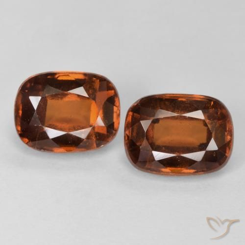 3.90ctw Natural Amber Orange Hessonite Garnet, Cushion, VS-SI
