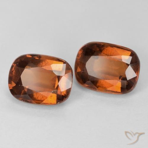 3.90 ctw Orange Hessonite Garnet Stones, Natural Hessonite Garnet in Cushion-Cut Shape for Sale