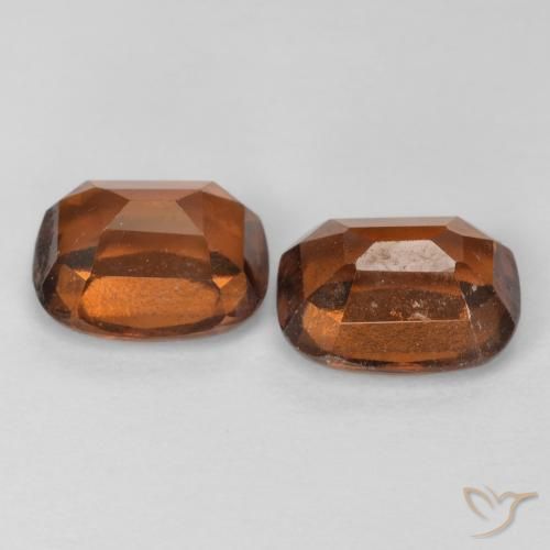 Hessonite Garnet Gemstones in 8 x 6 mm (calibrated) Size for Sale, Hessonite Garnet Stones in Amber Orange Color