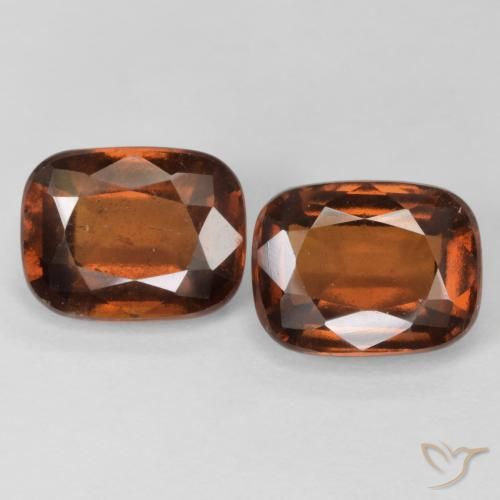 5.38 ct Orange Hessonite Garnet, 9.1 x 7 mm Cushion Cut From Madagascar, Photo A
