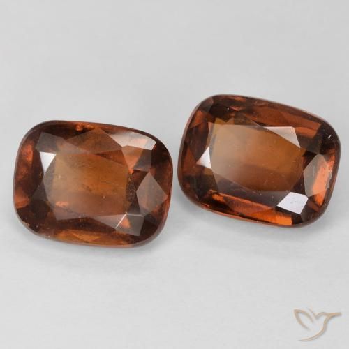 5.38 ctw Orange Hessonite Garnet Stones, Natural Hessonite Garnet in Cushion-Cut Shape for Sale