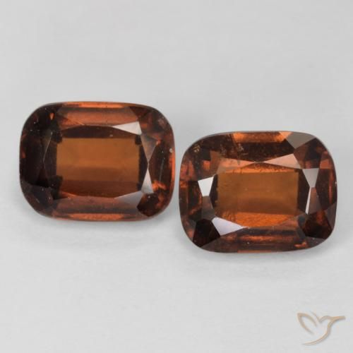 5.17 ct Orange Hessonite Garnet, 8.9 x 6.9 mm Cushion Cut From Madagascar, Photo A
