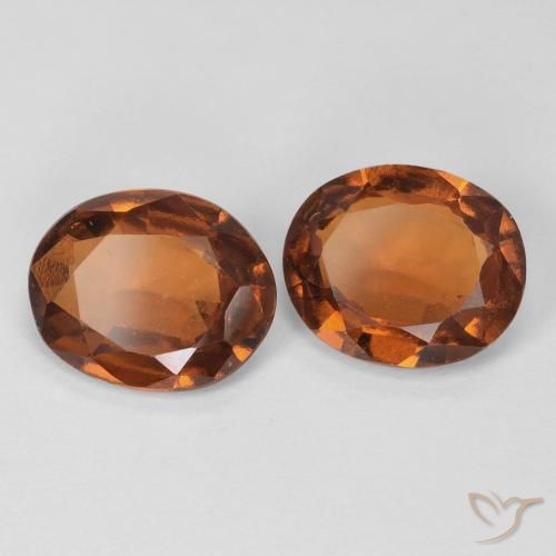 3.47 ctw Orange Hessonite Garnet Stones, Natural Hessonite Garnet in Oval Facet Shape for Sale