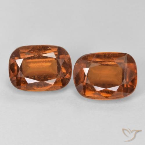 4.35ctw Natural Amber Orange Hessonite Garnet, Cushion, VS-SI