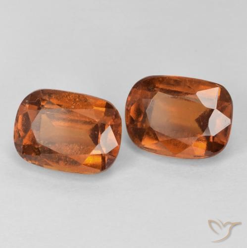 4.35 ctw Orange Hessonite Garnet Stones, Natural Hessonite Garnet in Cushion-Cut Shape for Sale