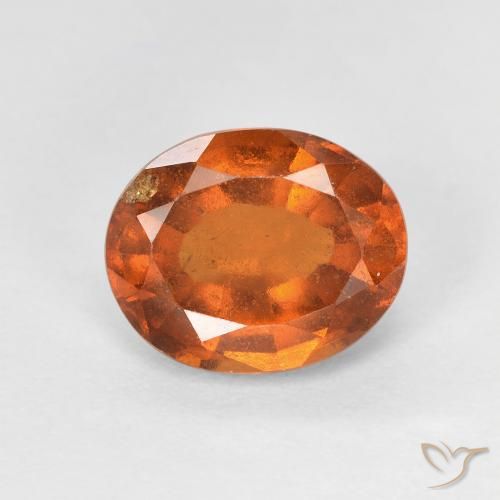 2.66ct Natural Deep Orange Hessonite Garnet, Oval, VS-SI