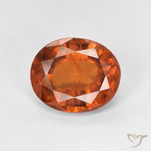 2.67ct Natural Medium Dark-Orange Hessonite Garnet, Oval, VS-SI