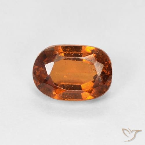1.32ct Natural Deep Orange Hessonite Garnet, Oval, VS