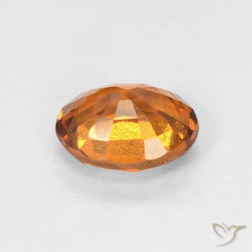 Hessonite Garnet Gemstone in 6 x 5 mm Size for Sale, Hessonite Garnet Stone in Medium Orange Color