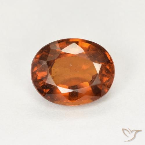 1.23ct Natural Reddish Orange Hessonite Garnet, Oval, VS