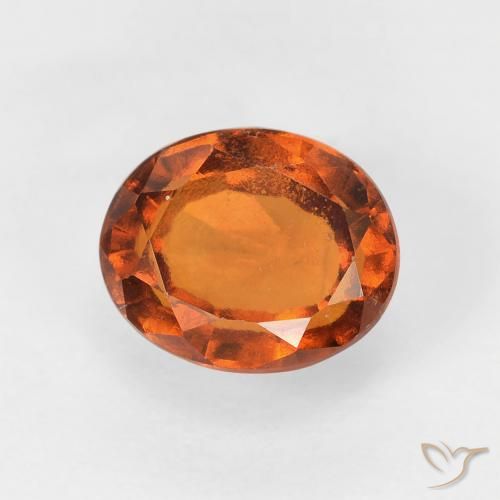 1.20ct Natural Deep Orange Hessonite Garnet, Oval, VVS-VS