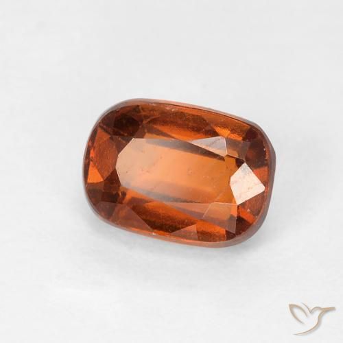 1.32 ct Orange Hessonite Garnet Stone, Natural Hessonite Garnet in Cushion-Cut Shape for Sale
