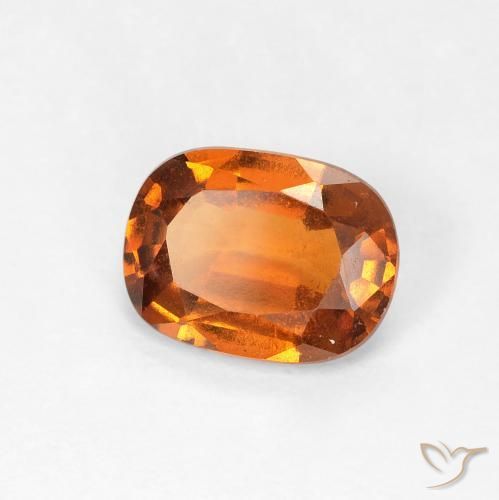 1.48 ct Orange Hessonite Garnet Stone, Natural Hessonite Garnet in Cushion-Cut Shape for Sale