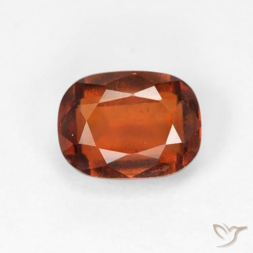 2.00ct Natural Reddish Orange Hessonite Garnet, Cushion, VVS-VS