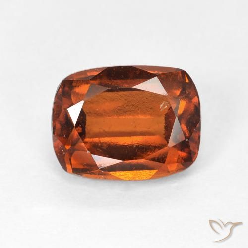 2.53ct Natural Amber Orange Hessonite Garnet, Cushion, VVS-VS