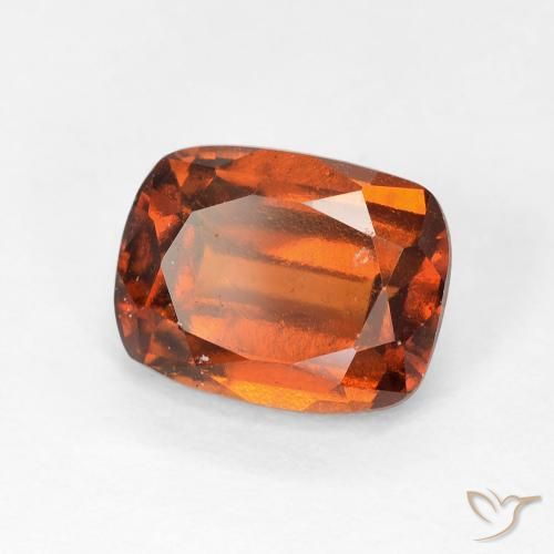 2.53 ct Orange Hessonite Garnet Stone, Natural Hessonite Garnet in Cushion-Cut Shape for Sale