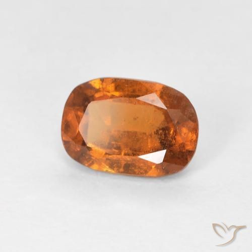 1.00 ct Orange Hessonite Garnet Stone, Natural Hessonite Garnet in Oval Facet Shape for Sale