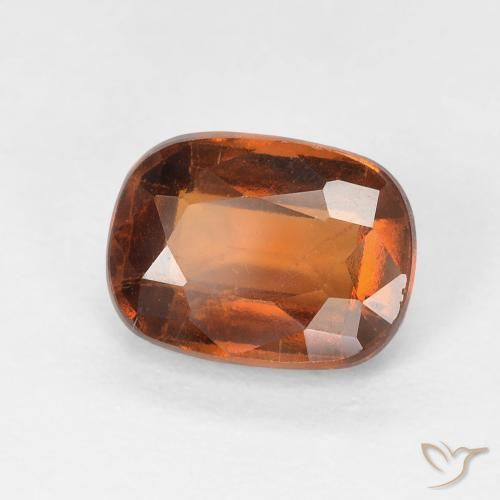 1.92 ct Orange Hessonite Garnet Stone, Natural Hessonite Garnet in Cushion-Cut Shape for Sale