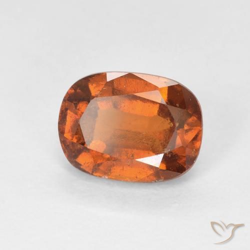 1.92 ct Orange Hessonite Garnet Stone, Natural Hessonite Garnet in Cushion-Cut Shape for Sale