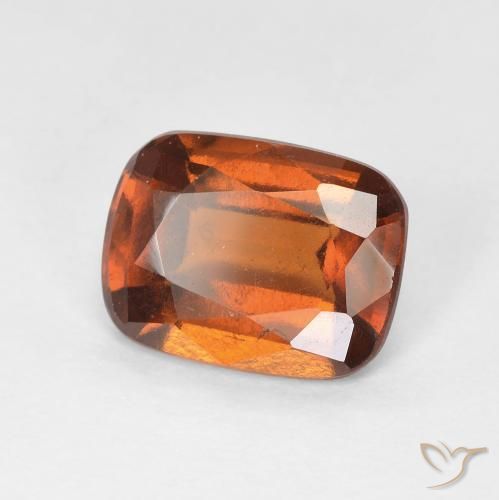 2.44 ct Orange Hessonite Garnet Stone, Natural Hessonite Garnet in Cushion-Cut Shape for Sale