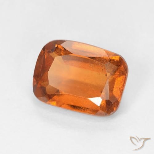 2.01 ct Orange Hessonite Garnet Stone, Natural Hessonite Garnet in Cushion-Cut Shape for Sale