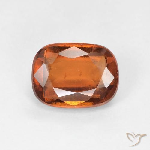 1.92ct Natural Deep Orange Hessonite Garnet, Cushion, VS-SI
