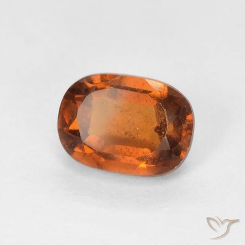 1.29 ct Orange Hessonite Garnet Stone, Natural Hessonite Garnet in Cushion-Cut Shape for Sale