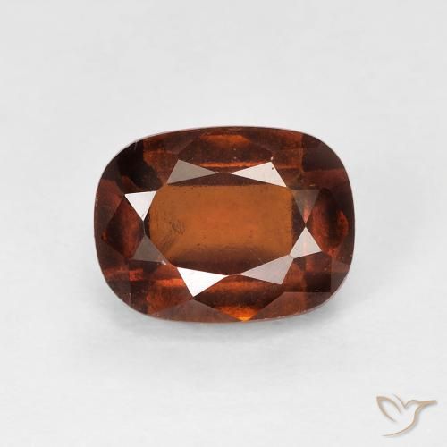2.16ct Natural Amber Orange Hessonite Garnet, Cushion, VS-SI