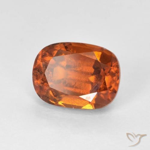 2.27 ct Orange Hessonite Garnet Stone, Natural Hessonite Garnet in Cushion-Cut Shape for Sale