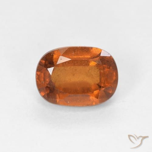 1.14ct Natural Deep Orange Hessonite Garnet, Oval, VS-SI