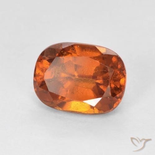2.00ct Natural Medium Dark-Orange Hessonite Garnet, Oval, VS-SI
