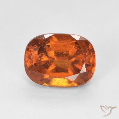 2.00 ct Orange Hessonite Garnet Stone, Natural Hessonite Garnet in Oval Facet Shape for Sale
