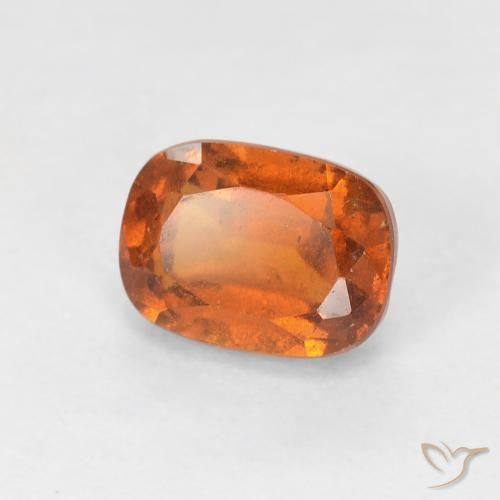 1.54 ct Orange Hessonite Garnet Stone, Natural Hessonite Garnet in Cushion-Cut Shape for Sale