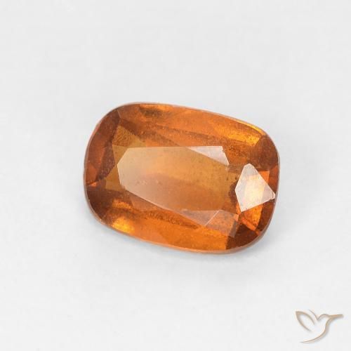 0.94 ct Orange Hessonite Garnet Stone, Natural Hessonite Garnet in Cushion-Cut Shape for Sale