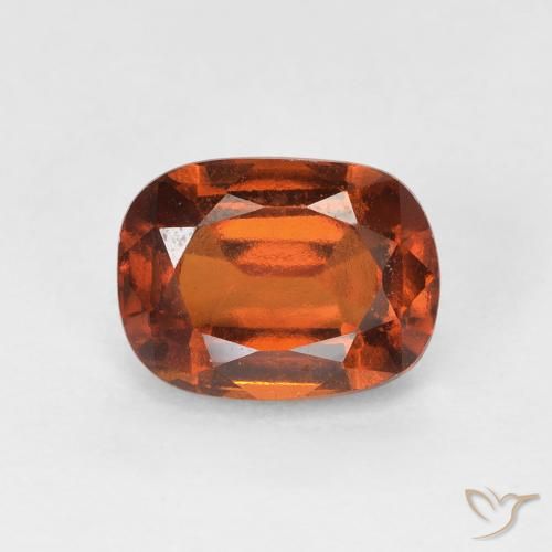 2.08ct Natural Deep Orange Hessonite Garnet, Cushion, VS