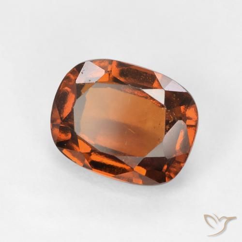2.47 ct Orange Hessonite Garnet Stone, Natural Hessonite Garnet in Cushion-Cut Shape for Sale