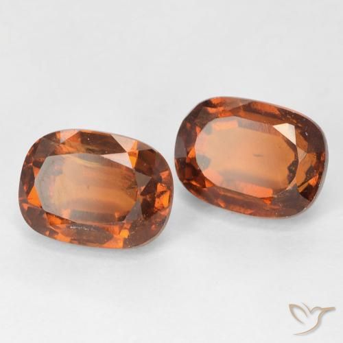 4.23 ctw Orange Hessonite Garnet Stones, Natural Hessonite Garnet in Cushion-Cut Shape for Sale