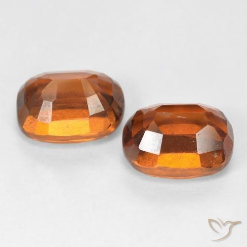 Hessonite Garnet Gemstones in 8 x 6 mm (calibrated) Size for Sale, Hessonite Garnet Stones in Amber Orange Color