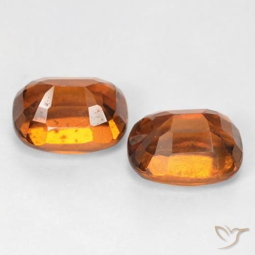 Hessonite Garnet Gemstones in 8 x 6 mm (calibrated) Size for Sale, Hessonite Garnet Stones in Deep Orange Color