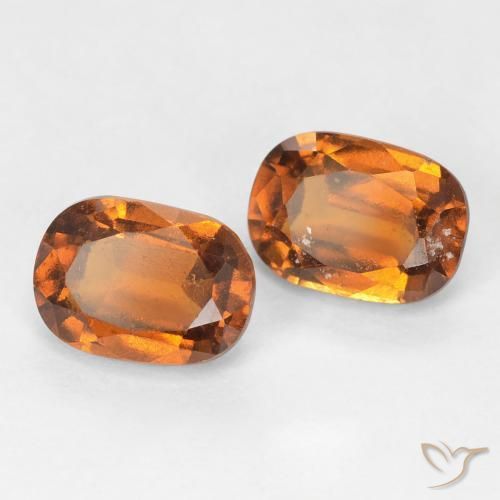 2.31 ctw Orange Hessonite Garnet Stones, Natural Hessonite Garnet in Cushion-Cut Shape for Sale