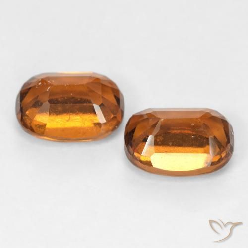 Hessonite Garnet Gemstones in 7 x 5 mm (calibrated) Size for Sale, Hessonite Garnet Stones in Brownish Orange Color