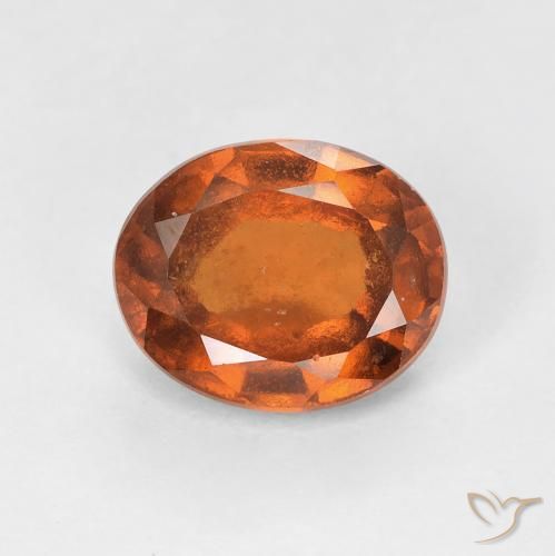 1.91ct Natural Medium Dark-Orange Hessonite Garnet, Oval, VS