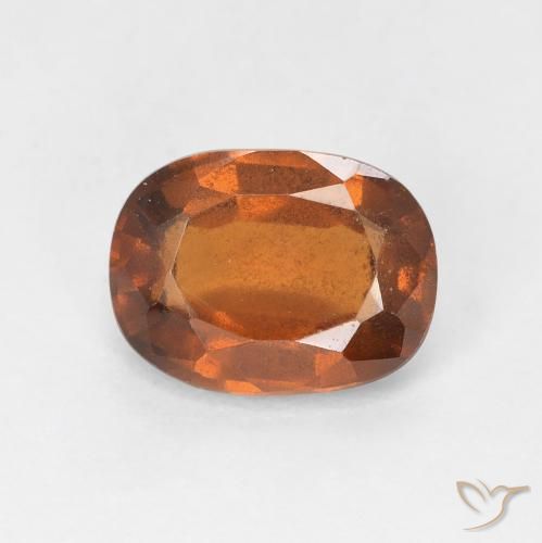 2.27ct Natural Fire Orange Hessonite Garnet, Cushion, VS-SI