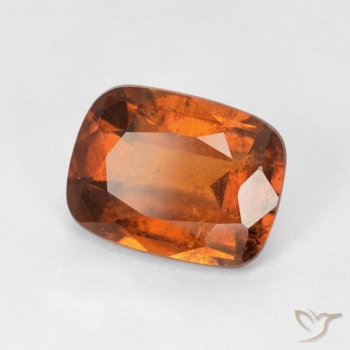 2.60 ct Orange Hessonite Garnet Stone, Natural Hessonite Garnet in Cushion-Cut Shape for Sale