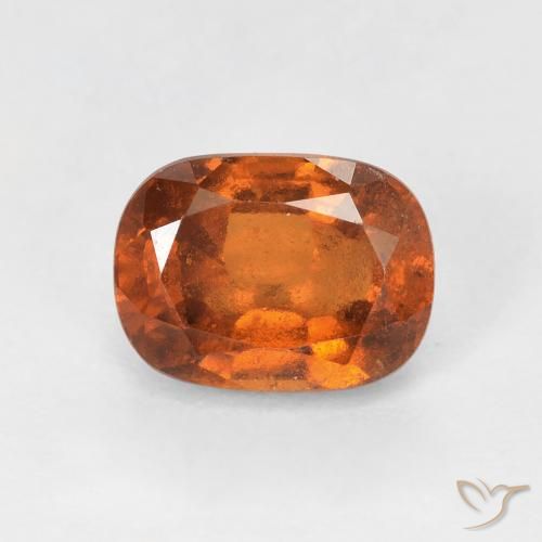 2.04ct Natural Deep Orange Hessonite Garnet, Cushion, VS-SI