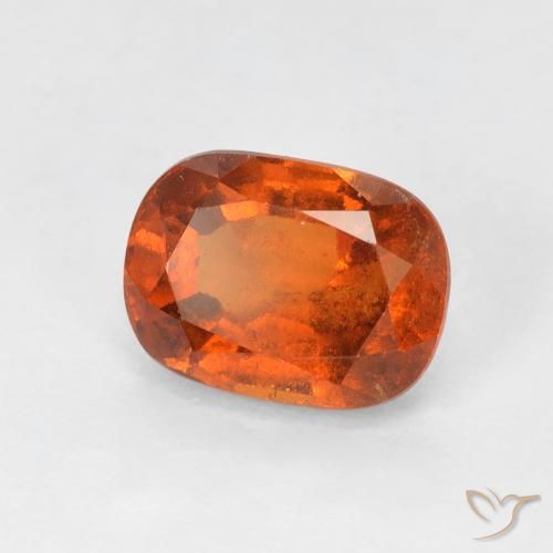 2.04 ct Orange Hessonite Garnet Stone, Natural Hessonite Garnet in Cushion-Cut Shape for Sale
